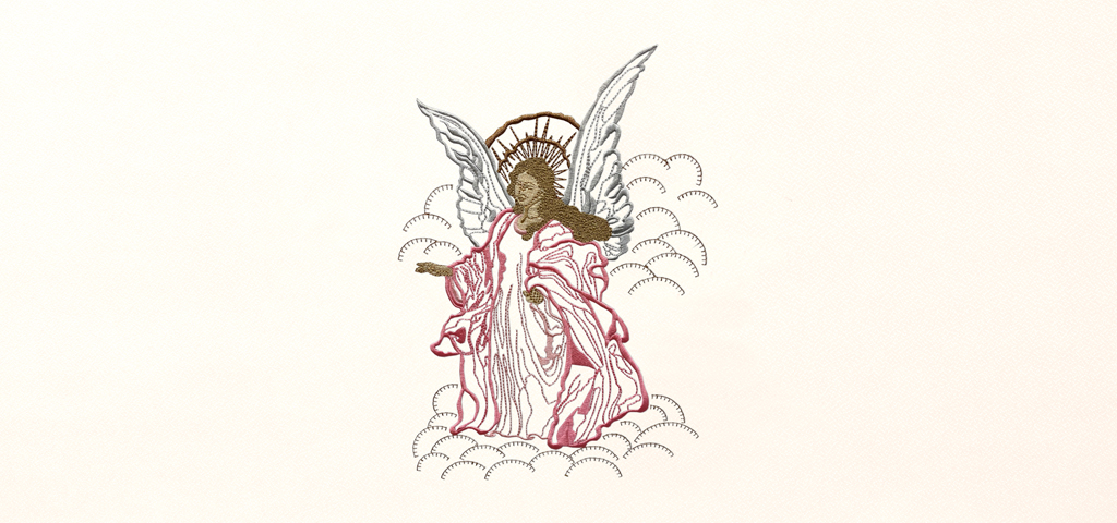 African American Angel Rosetan Faux